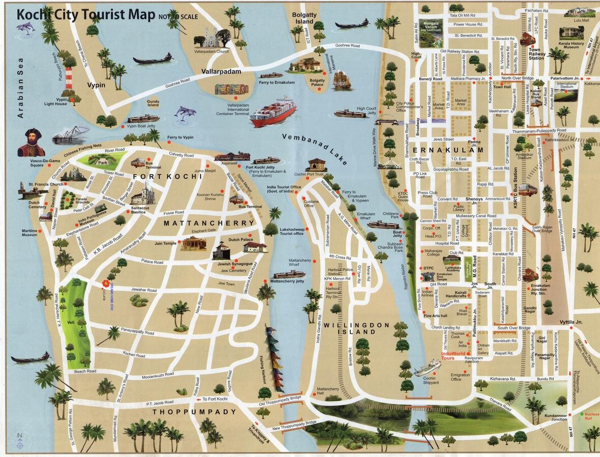 Kochi Tourist Map